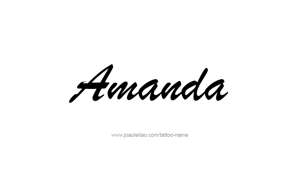 Tattoo Design  Name Amanda   