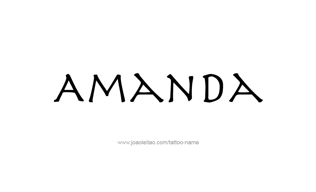 Tattoo Design  Name Amanda   