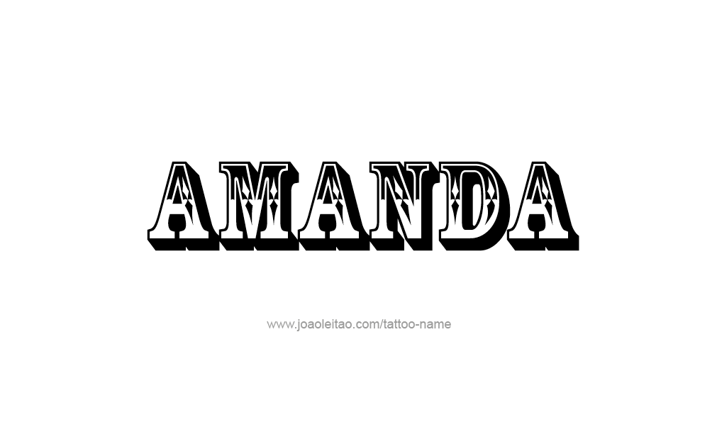 Tattoo Design  Name Amanda   