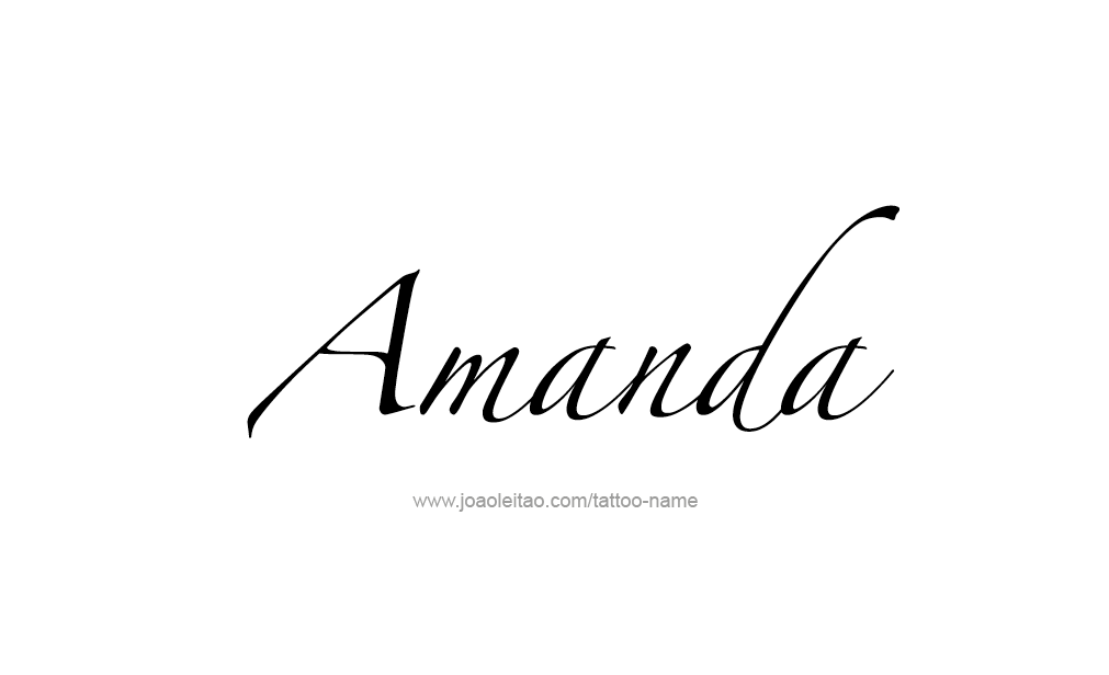 Tattoo Design  Name Amanda   