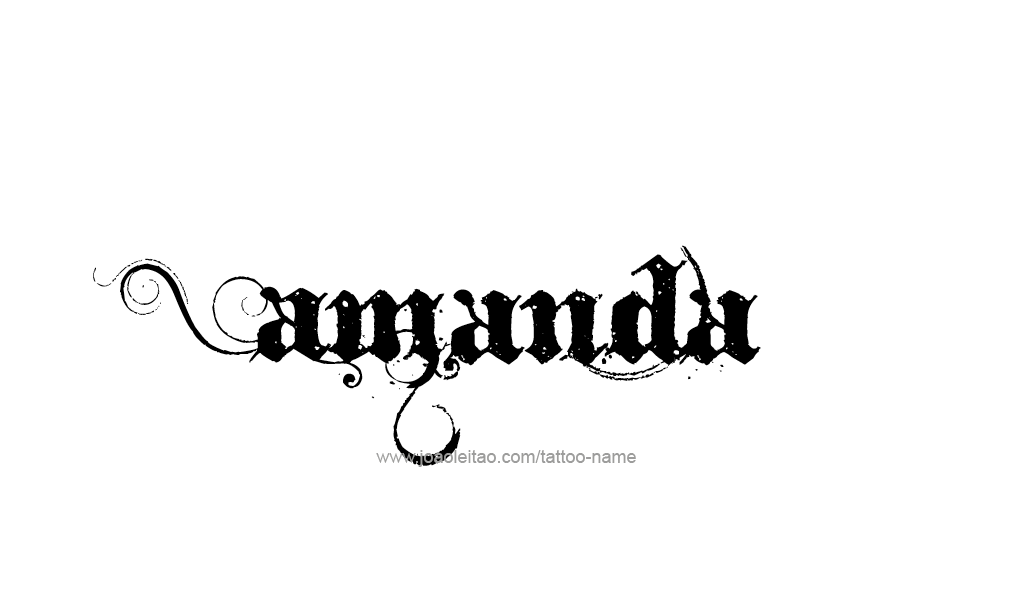 Tattoo Design  Name Amanda   