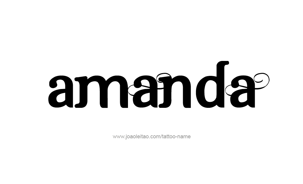 Tattoo Design  Name Amanda   