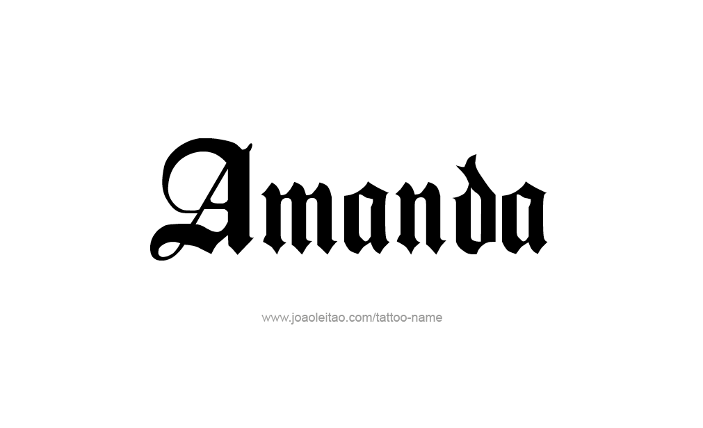 Tattoo Design  Name Amanda   