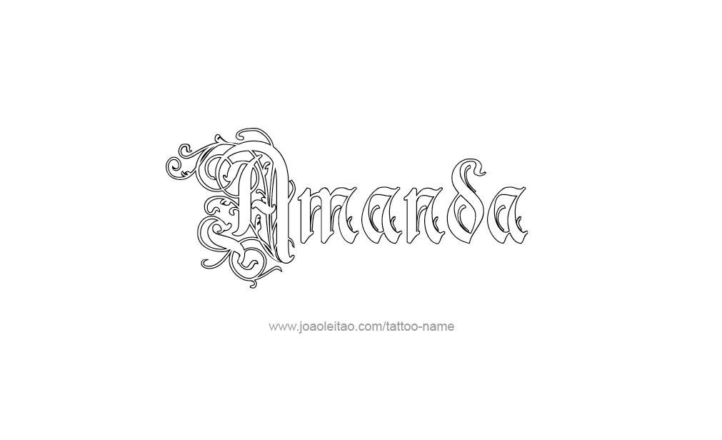 Tattoo Design  Name Amanda   