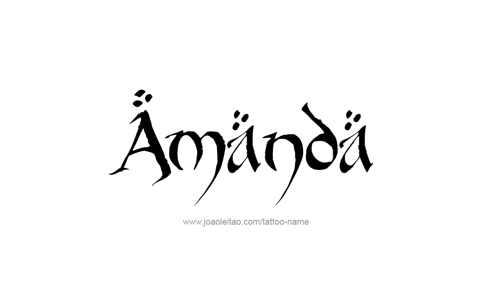 Tattoo Design  Name Amanda   