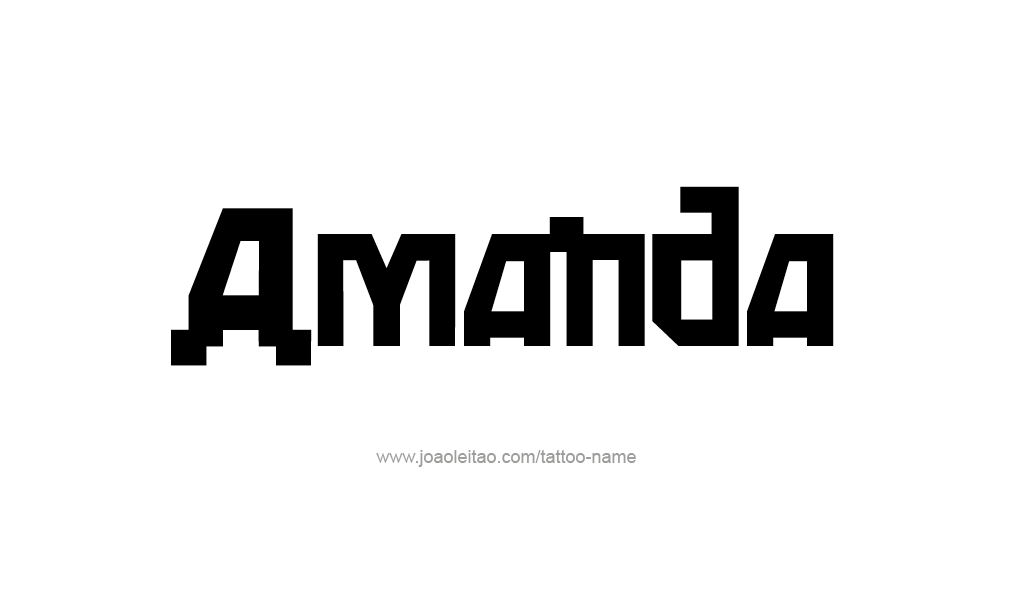 Tattoo Design  Name Amanda   