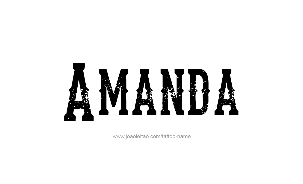 Tattoo Design  Name Amanda   