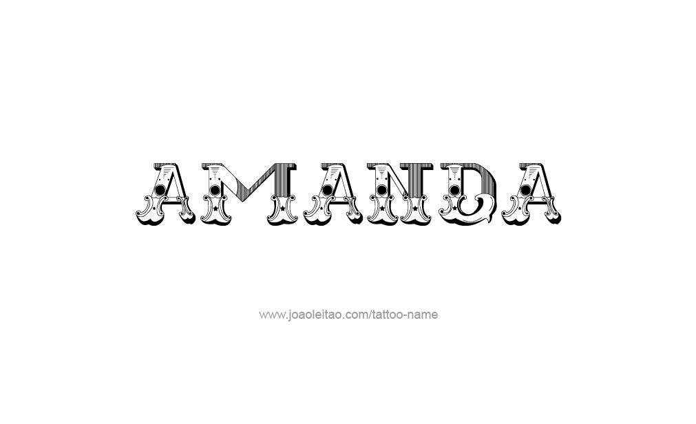 Tattoo Design  Name Amanda   