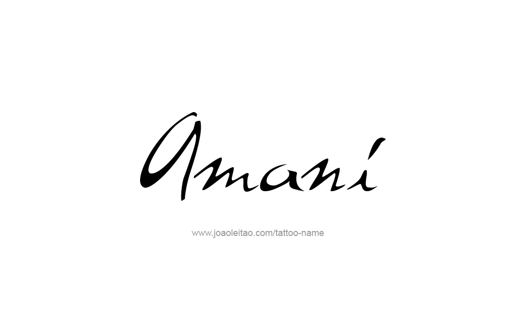 Tattoo Design  Name Amani   