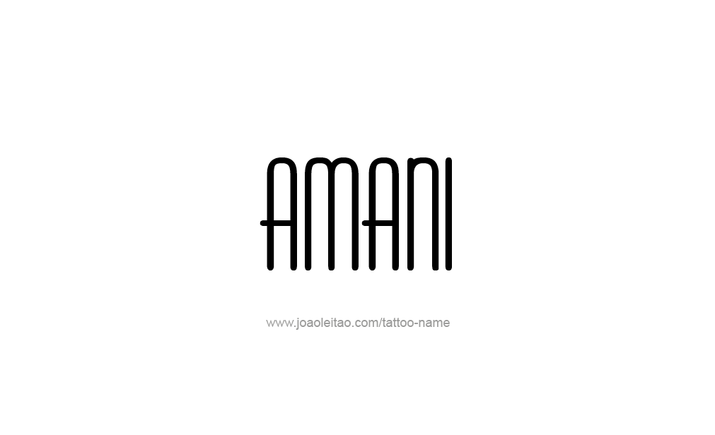 Tattoo Design  Name Amani   