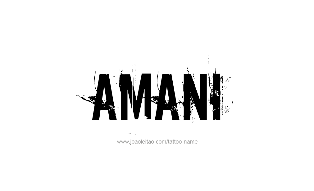 Tattoo Design  Name Amani   