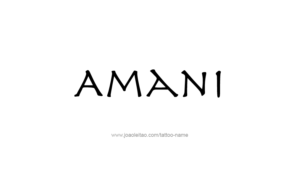 Tattoo Design  Name Amani   