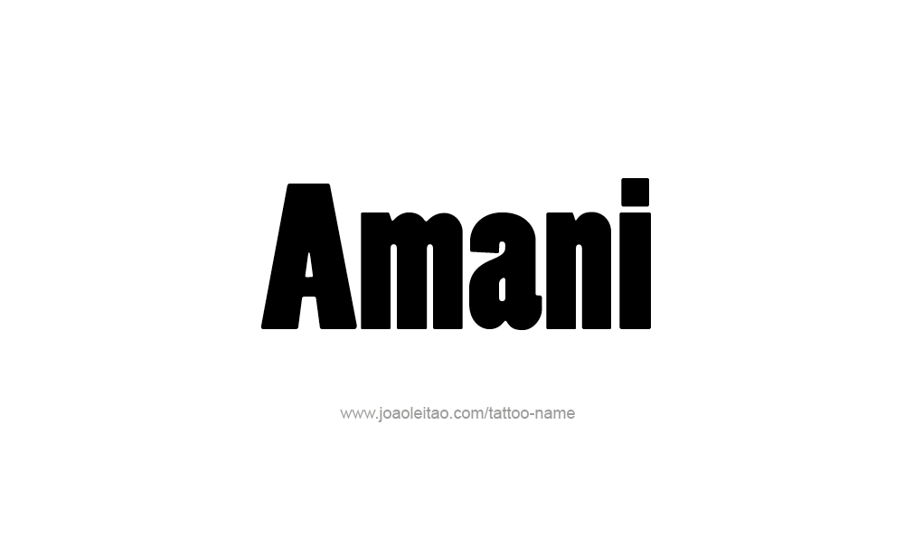 Tattoo Design  Name Amani   