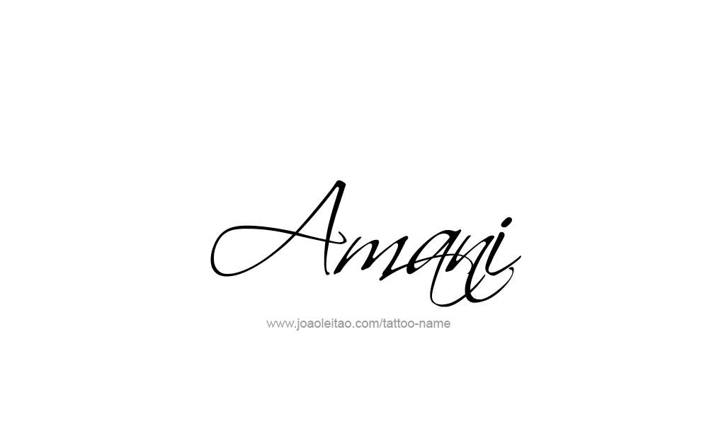 Tattoo Design  Name Amani   