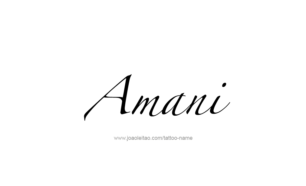 Tattoo Design  Name Amani   