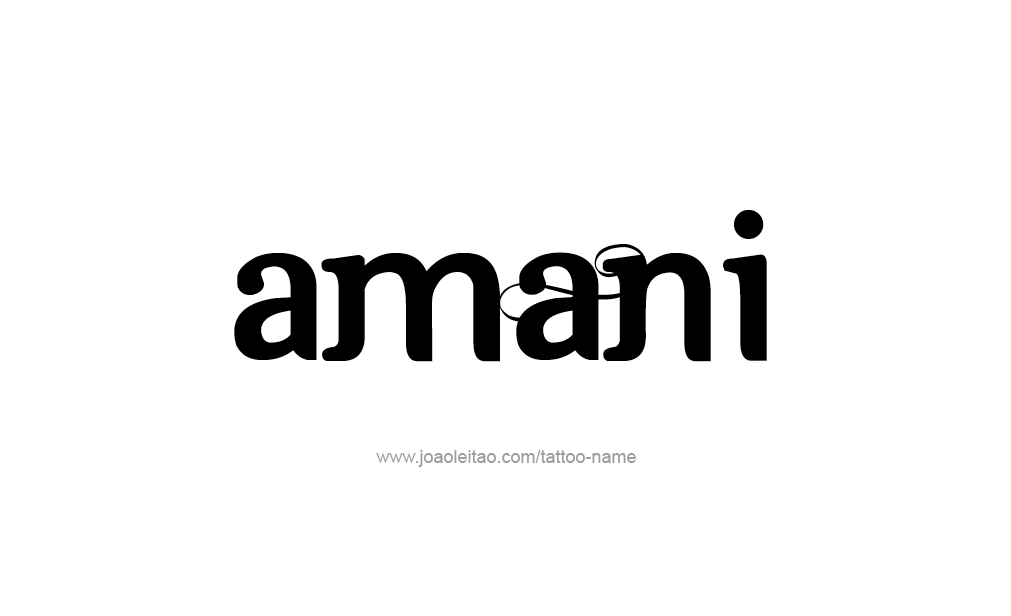Tattoo Design  Name Amani   