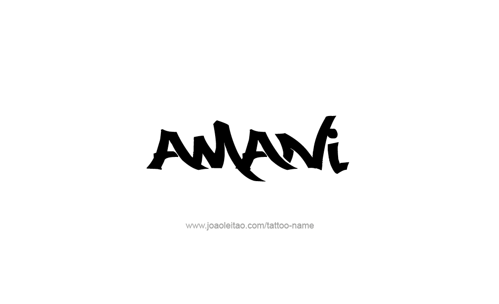 Tattoo Design  Name Amani   