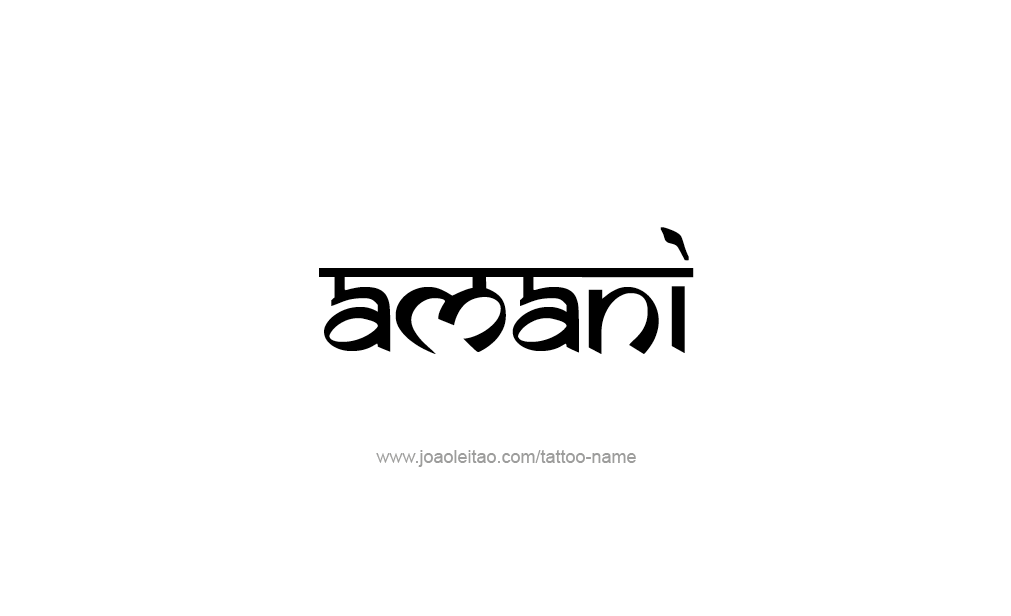 Tattoo Design  Name Amani   