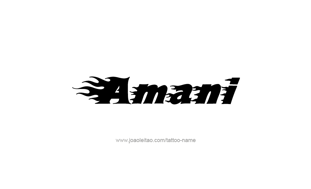 Tattoo Design  Name Amani   