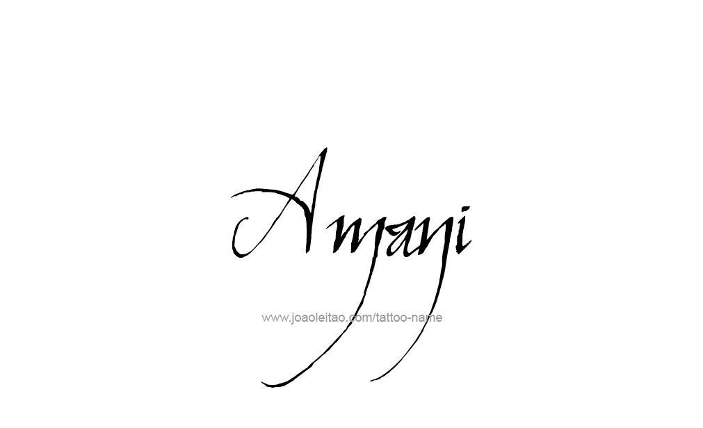 Tattoo Design  Name Amani   