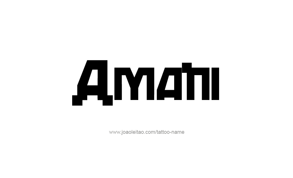 Tattoo Design  Name Amani   