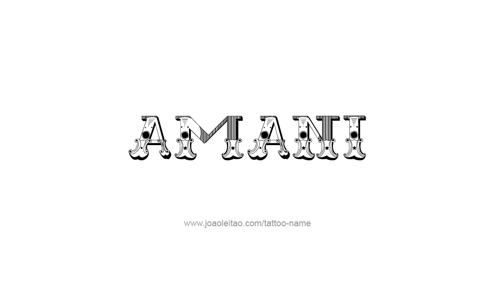 Tattoo Design  Name Amani   