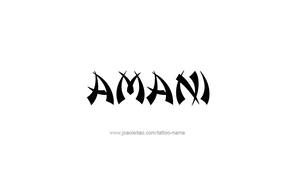 Tattoo Design  Name Amani