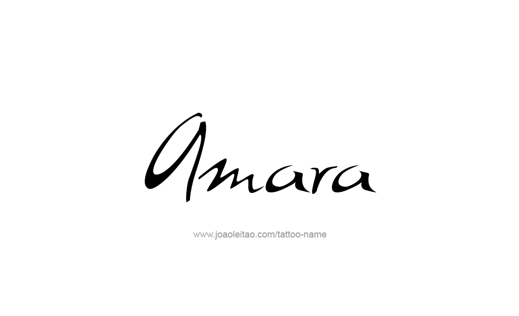 Tattoo Design  Name Amara   