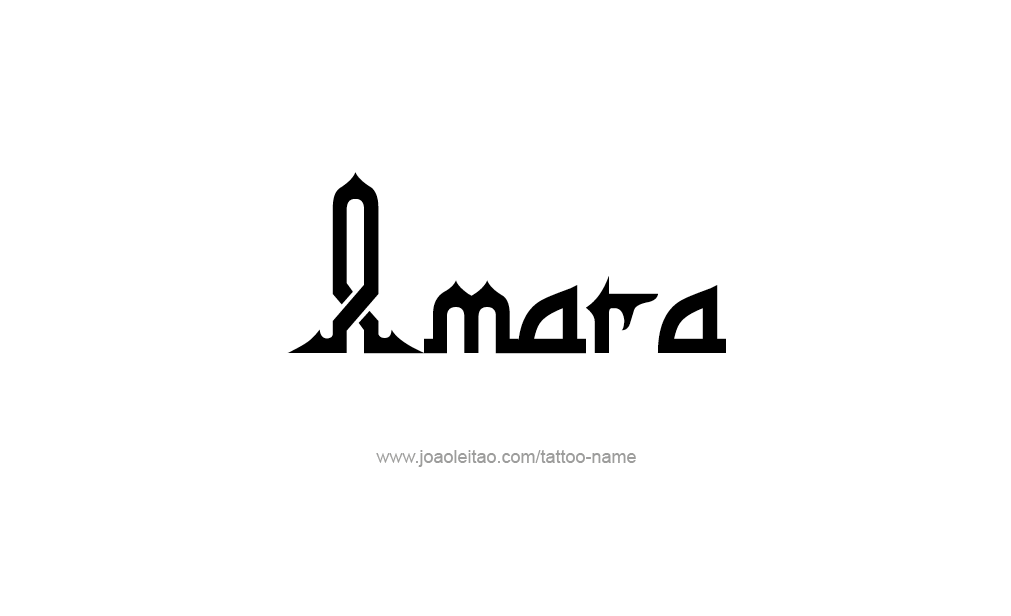 Tattoo Design  Name Amara   