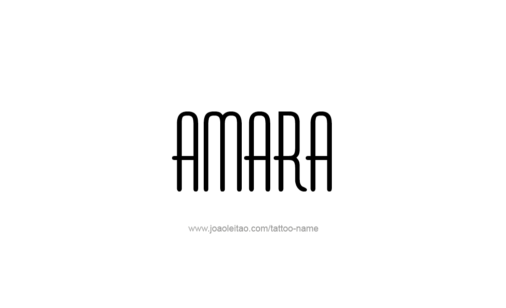 Tattoo Design  Name Amara   