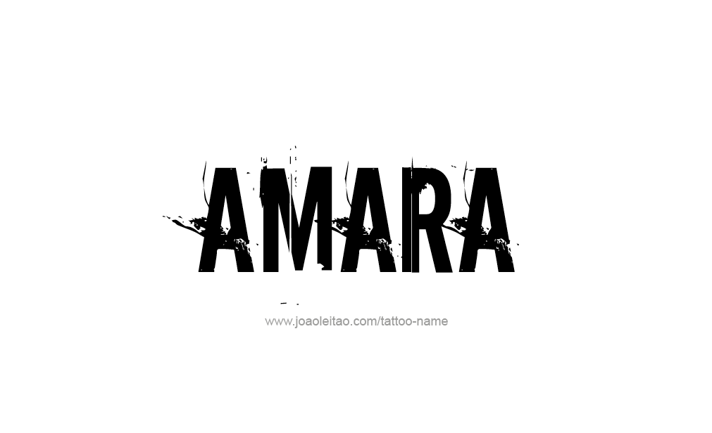 Tattoo Design  Name Amara   