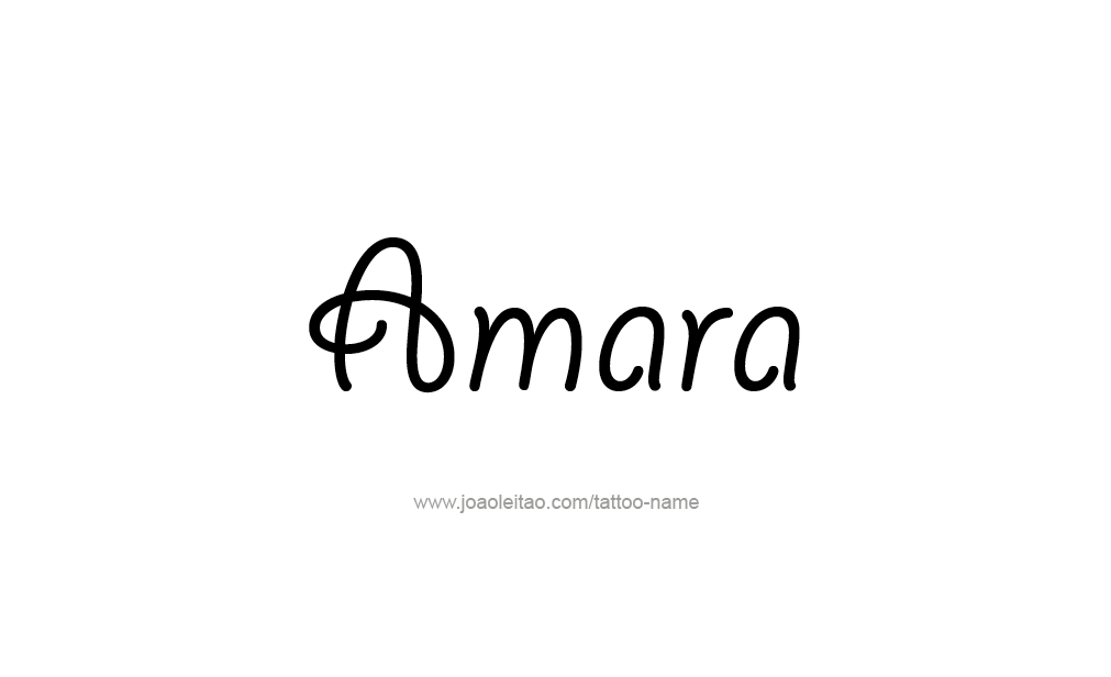 Tattoo Design  Name Amara   