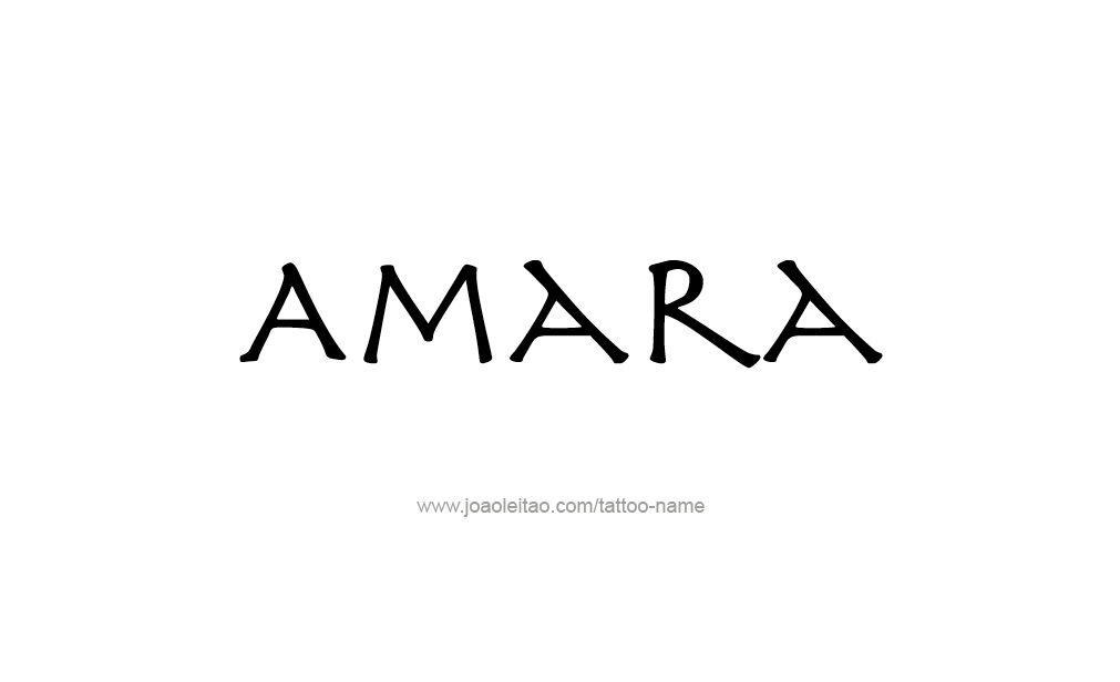 Tattoo Design  Name Amara   