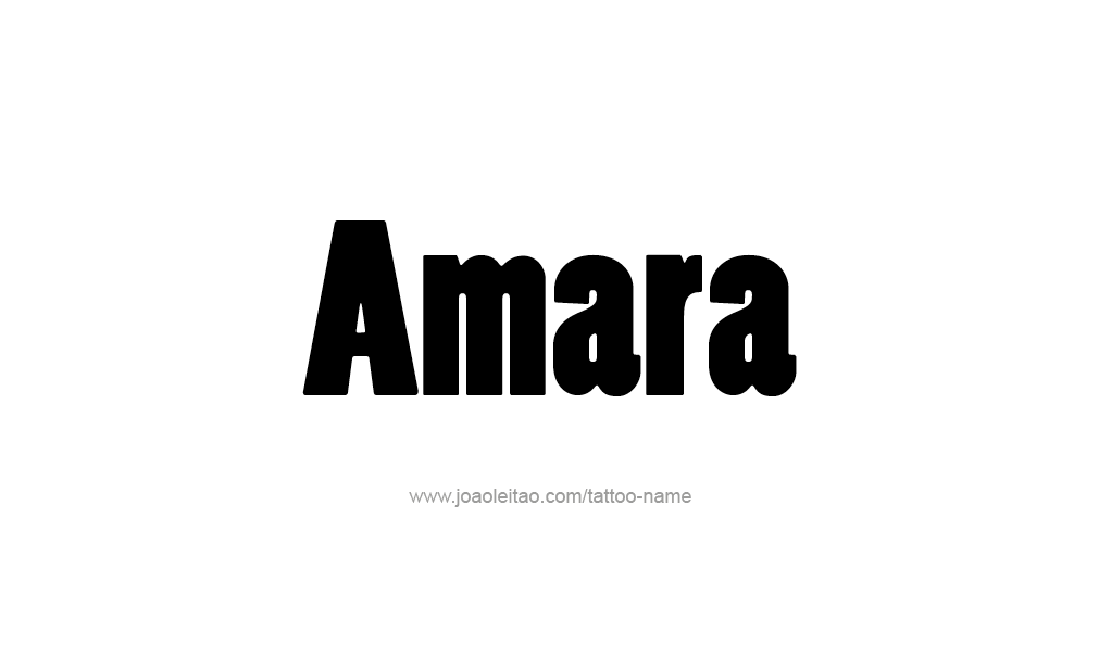 Tattoo Design  Name Amara   