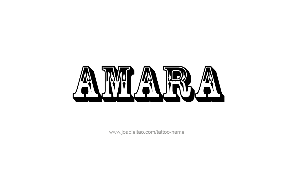 Tattoo Design  Name Amara   