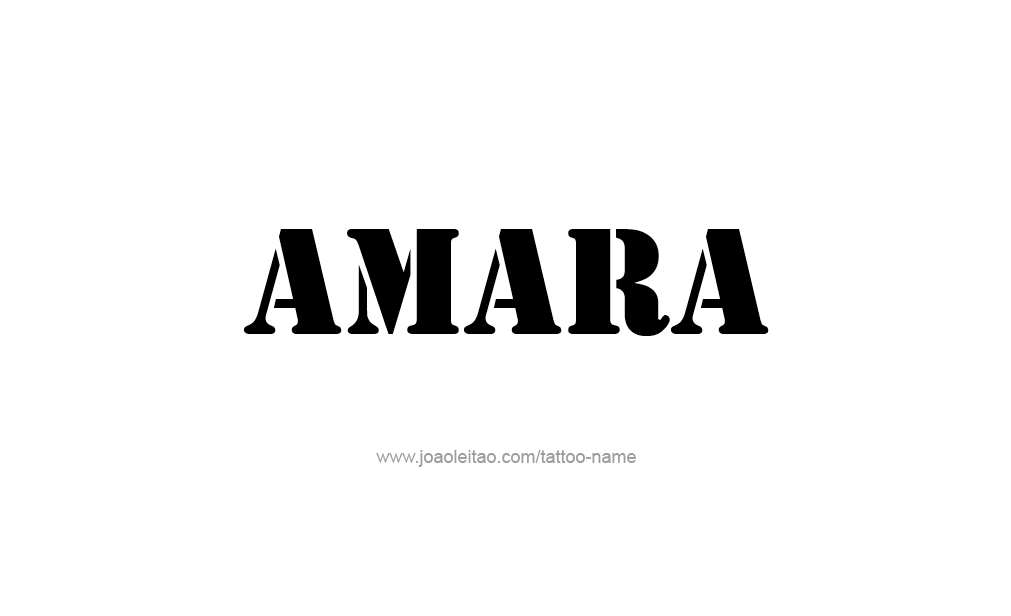 Tattoo Design  Name Amara   