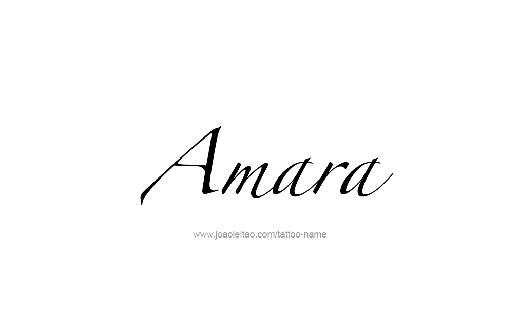 Tattoo Design  Name Amara   