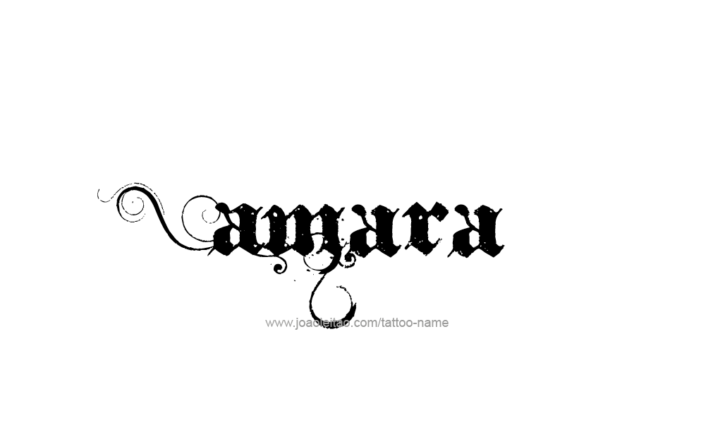 Tattoo Design  Name Amara   