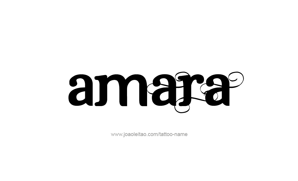 Tattoo Design  Name Amara   