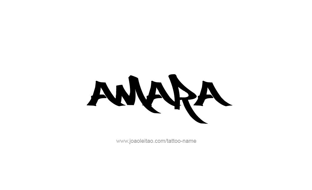 Tattoo Design  Name Amara   