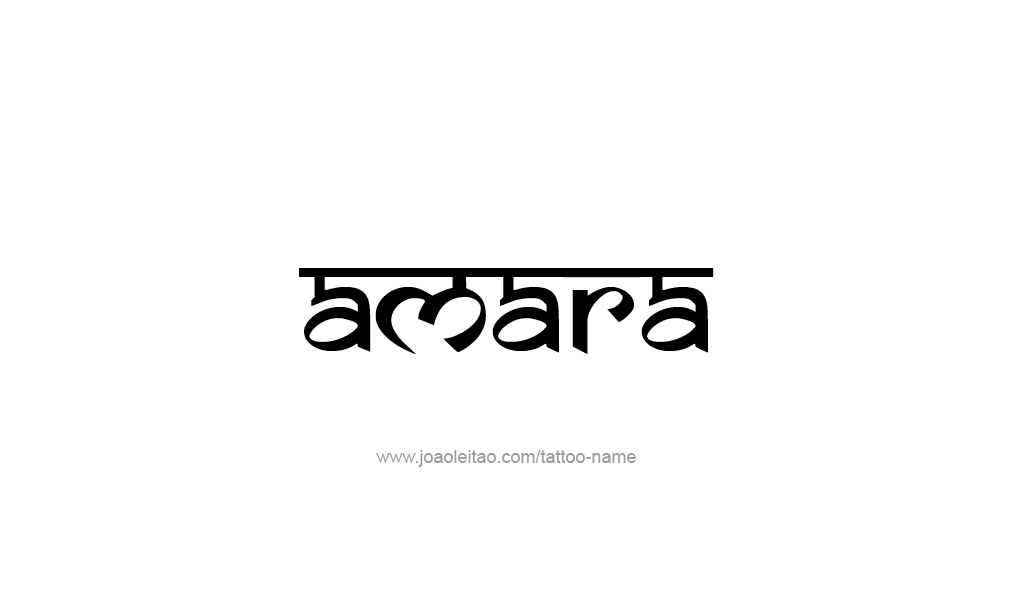 Tattoo Design  Name Amara   