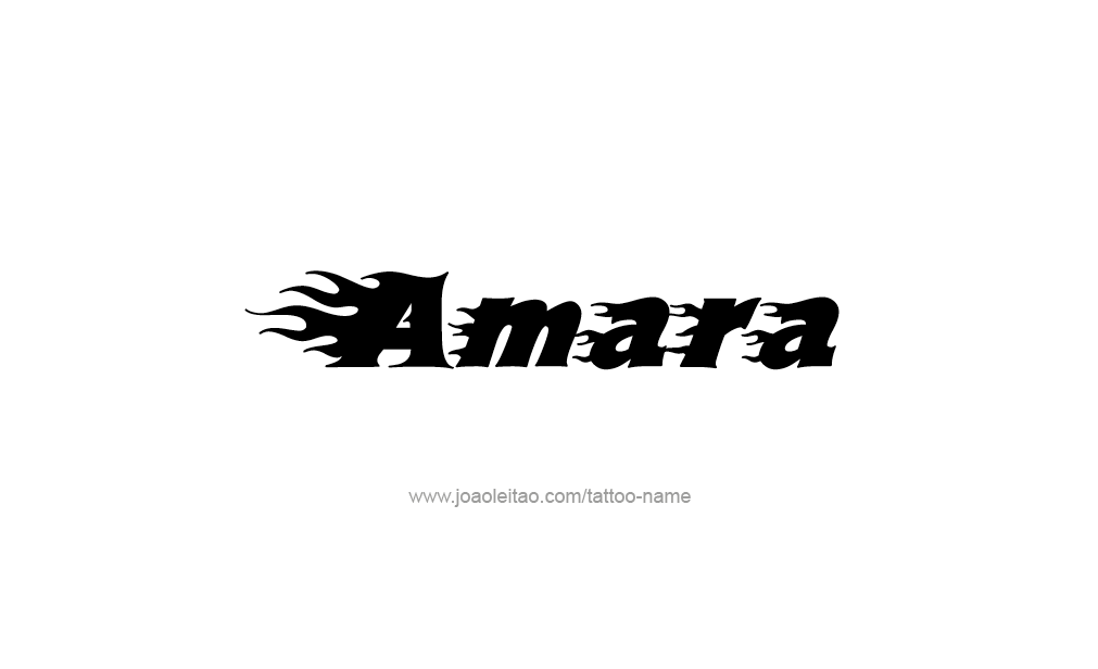 Tattoo Design  Name Amara   