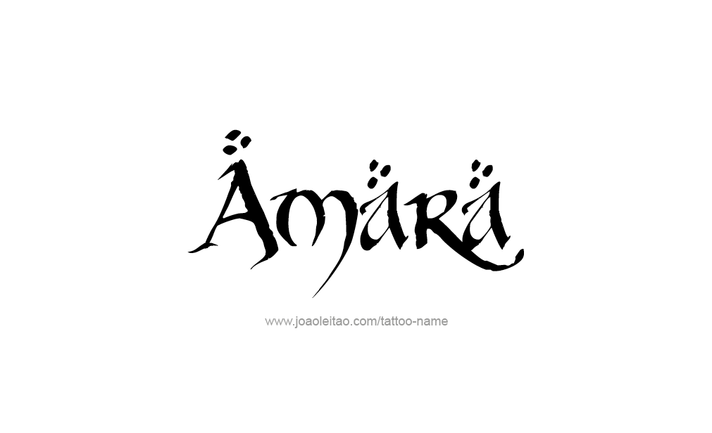 Tattoo Design  Name Amara   