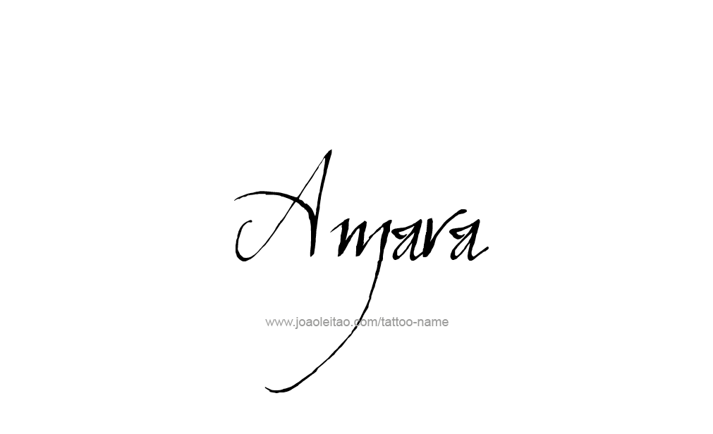 Tattoo Design  Name Amara   