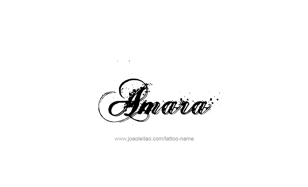 Tattoo Design  Name Amara   