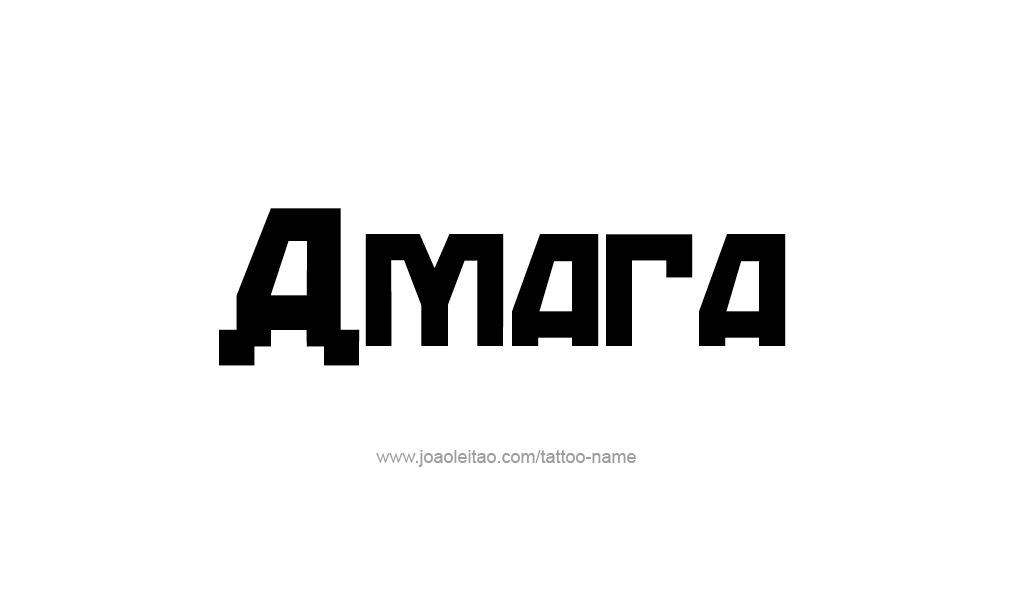 Tattoo Design  Name Amara   