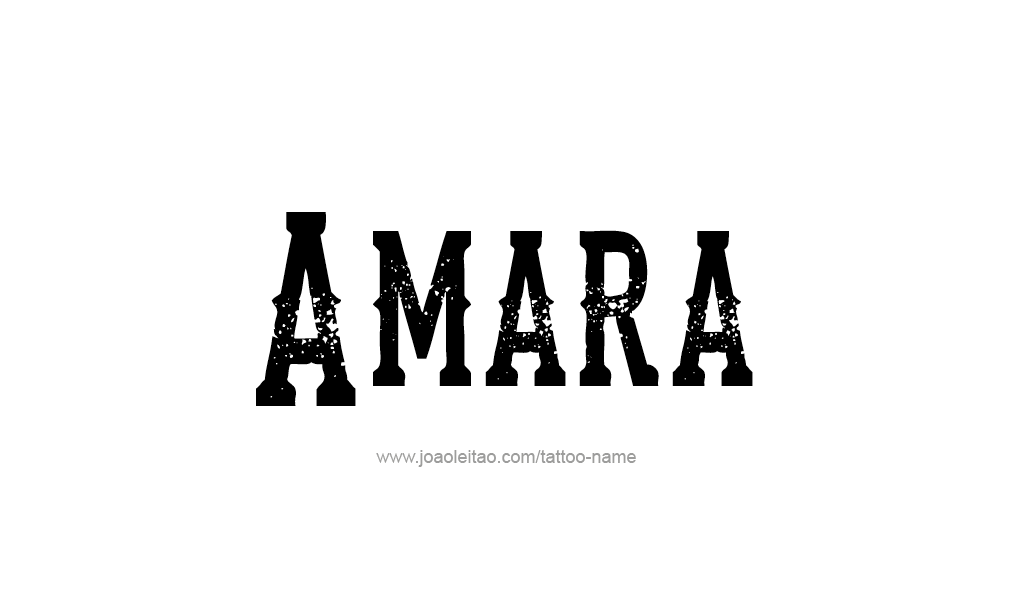 Tattoo Design  Name Amara   