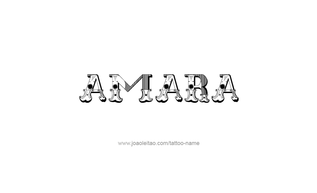 Tattoo Design  Name Amara   