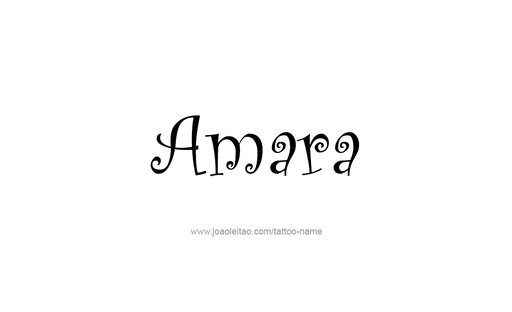 Tattoo Design  Name Amara   