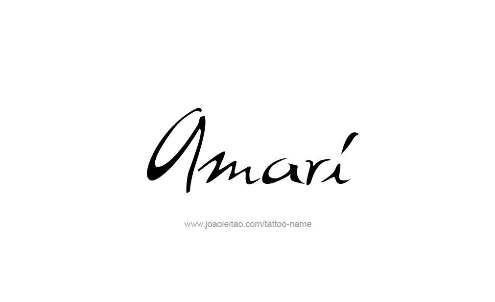 Tattoo Design  Name Amari   